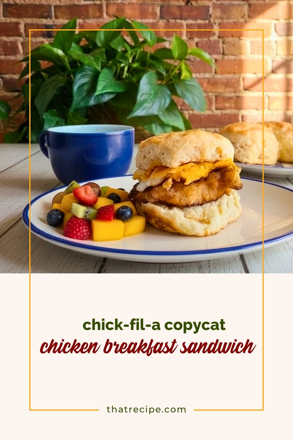 Chicken Egg and Cheese Biscuit on a plate