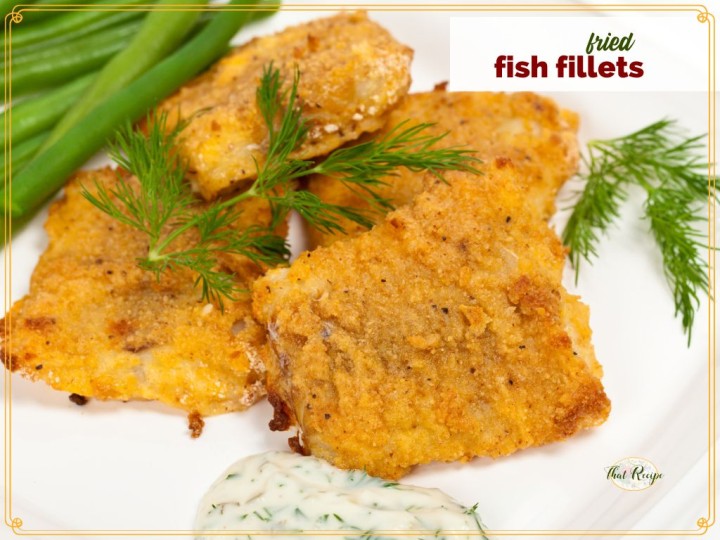 fried fish fillets on a plate