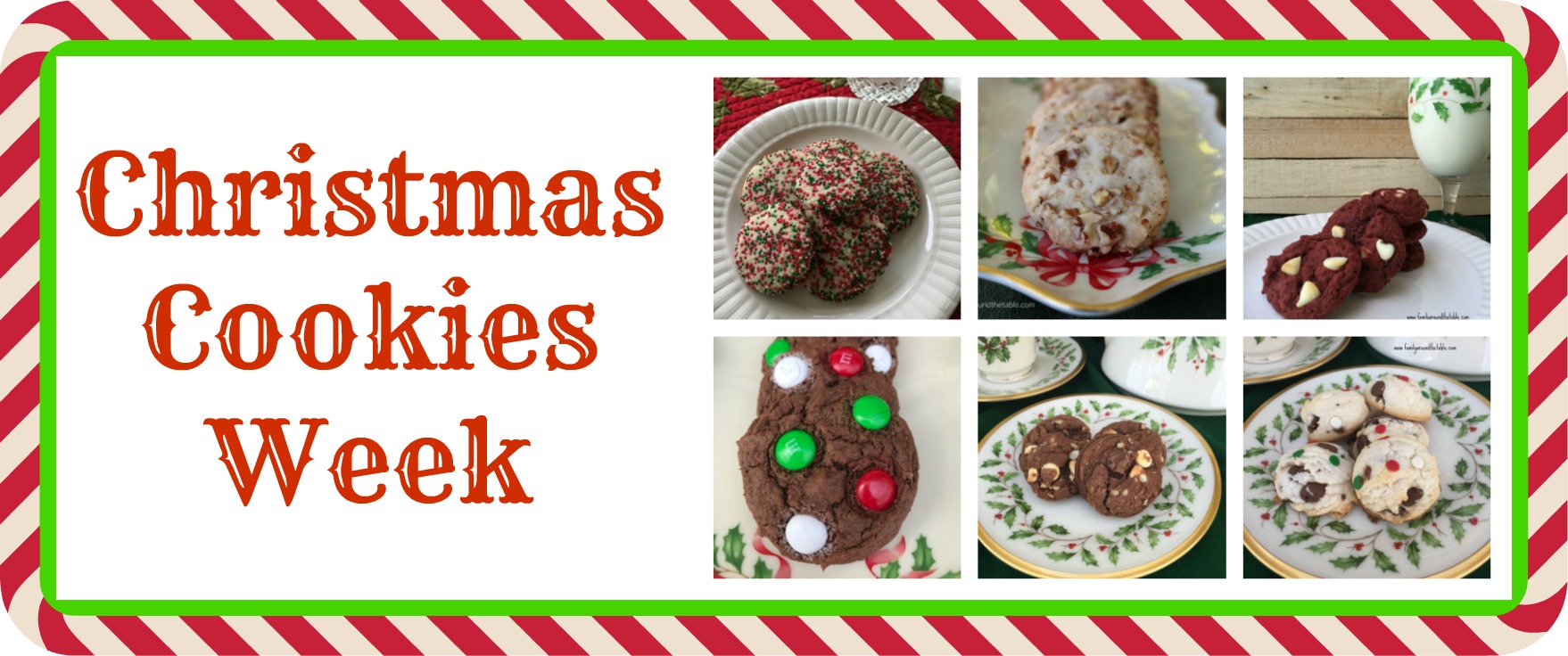 collage of cookies with text overlay "christmas cookies week"