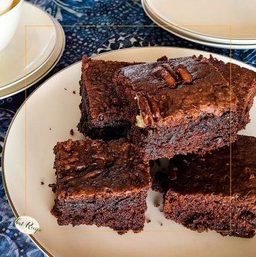 brownies on a plate