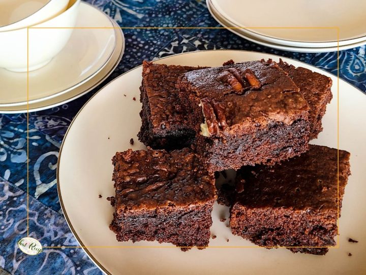 brownies on a plate