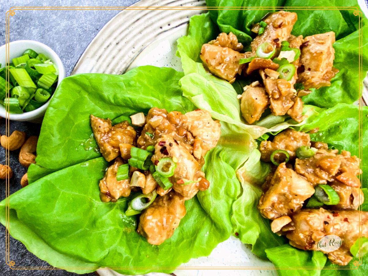 Cashew Chicken Lettuce Wraps an Easy Healthy Meal