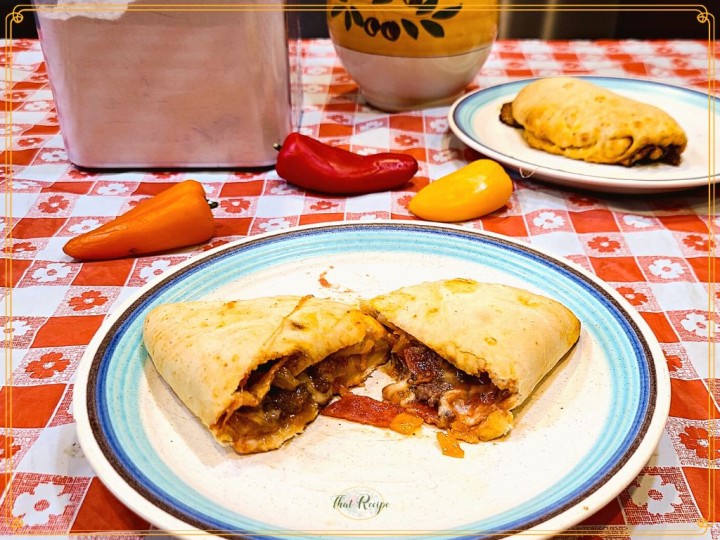 calzone on a plate