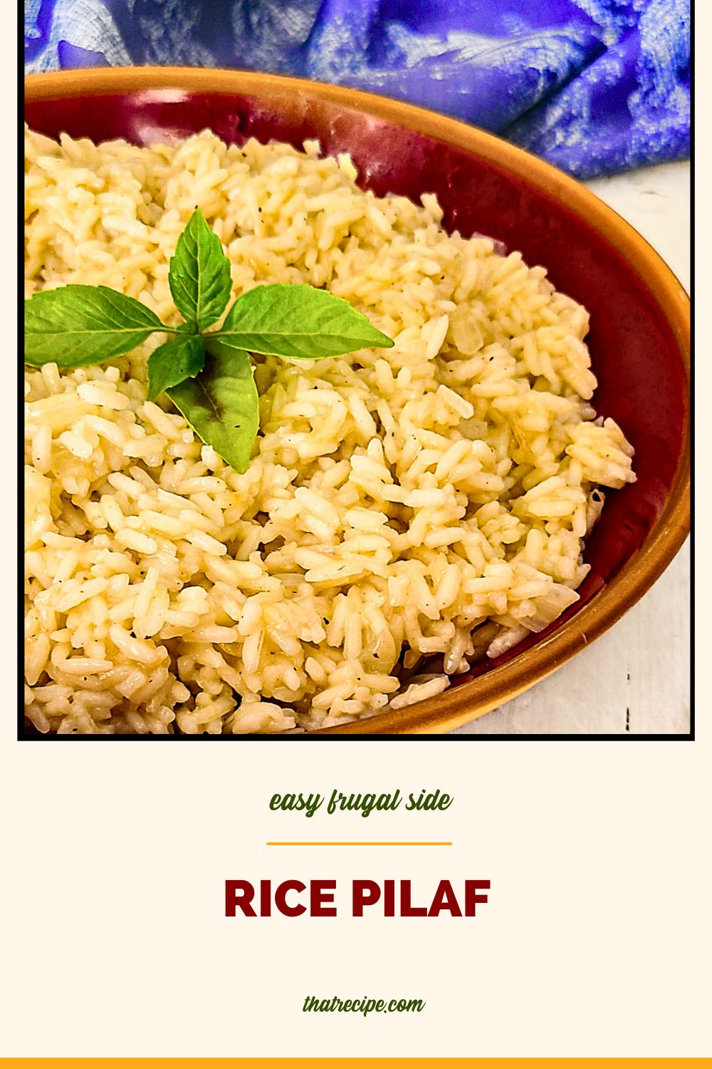 rice pilaf in a bowl