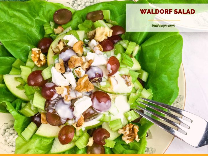 waldorf salad on a plate