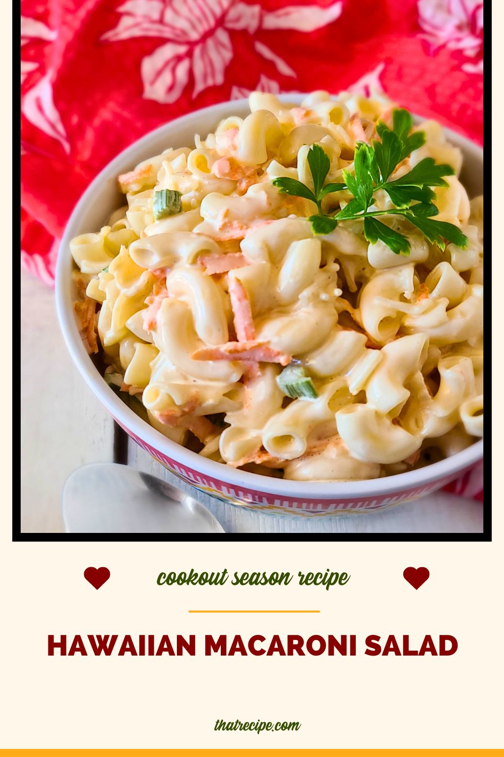 bowl of hawaiian macaroni salad