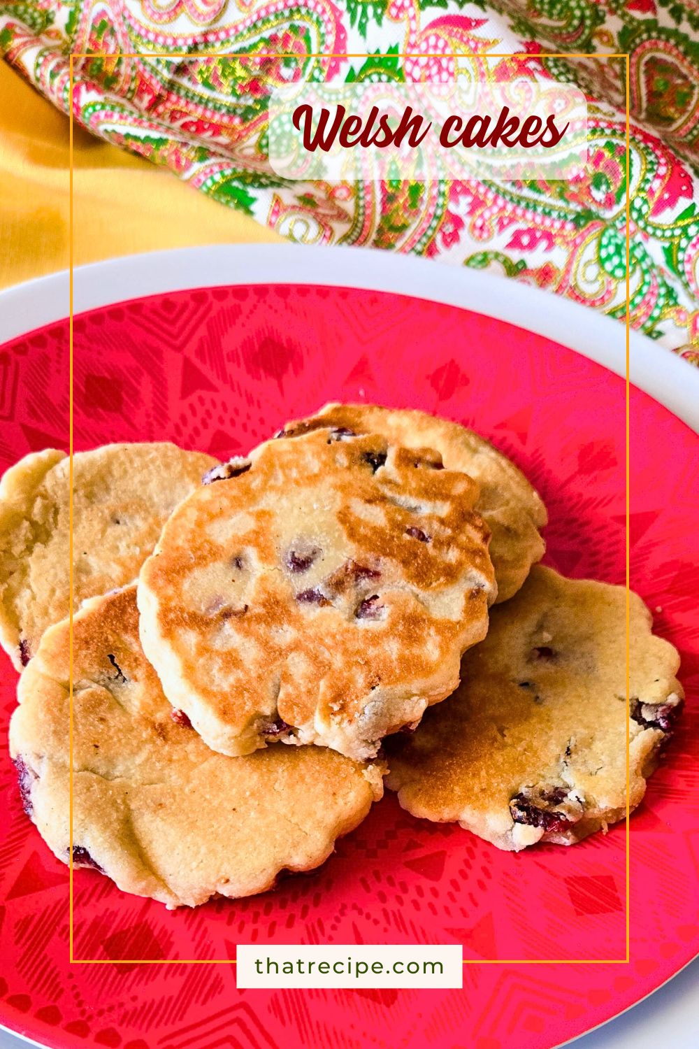 Welsh cakes (cookies) on a plate