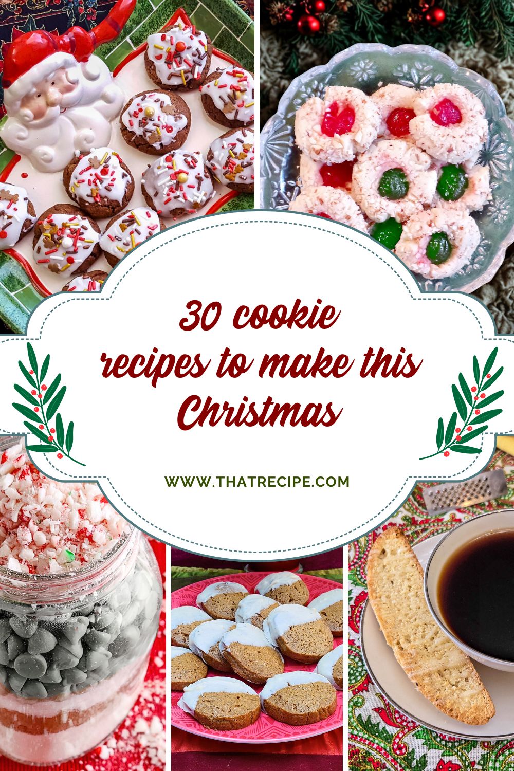 collage of christmas cookies