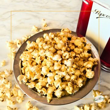 bowl of popcorn with air popper