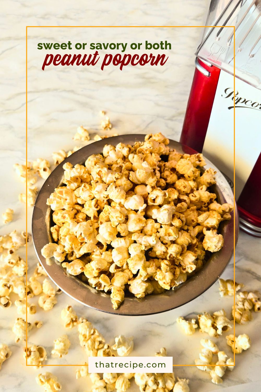 bowl of popcorn with air popper