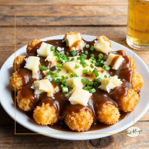 tater tots covered with gravy and cheese