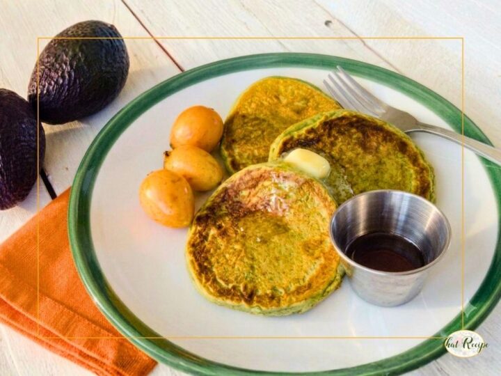 avocado pancakes on a plate